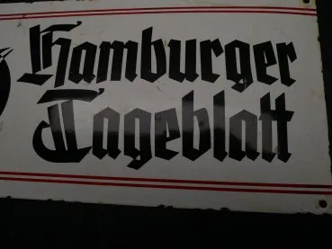 Enamel sign - Hamburger Tageblatt