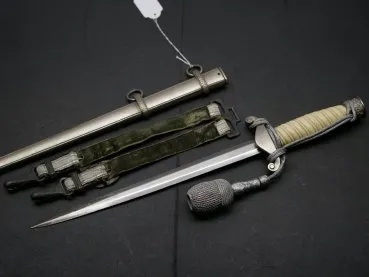 HOD Army Officer's Dagger with Hanger and Portepee without manufacturer, denazified