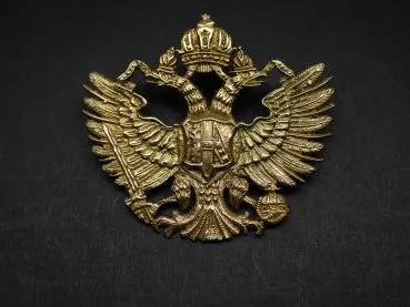 Austria - Brooch in the shape of the Austrian double eagle, 585 gold