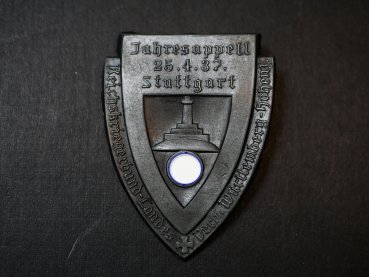 Preview: Badge - Reich War Veterans Association, Württemberg-Hohenzollern Regional Association, Annual Roll Call Stuttgart 1937