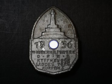 Preview: WHW Badge - DRKB Kyffhäuser State Association of the Palatinate 1936