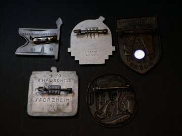 Preview: 5x Badges - WHW + District Council + Hessentag + List + Meissen