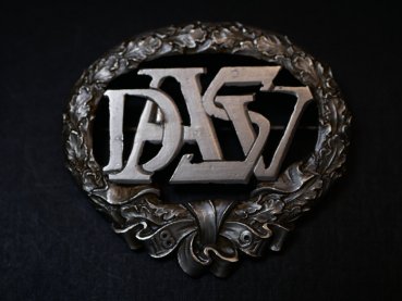 Preview: DASV Sports Badge - German Athletics Association in Silver with manufacturer E. Schmidhäussler Pforzheim
