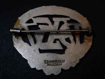 Preview: DASV Sports Badge - German Athletics Association in Silver with manufacturer E. Schmidhäussler Pforzheim