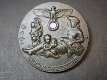 Badge - Reich Party Rally 1939 - Rare manufacturer Augustin Hieke Tyssa Sudetenland RZM M9/219