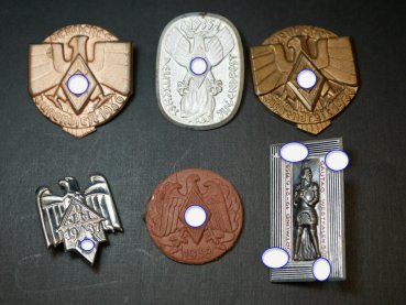 Preview: 6 Abzeichen - WHW HJ usw.