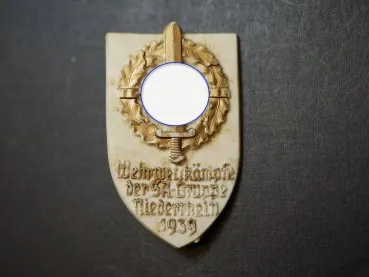 Abzeichen - Wettkämpfe der SA Gruppe Niederrhein 1939