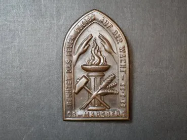 Badge - Guard the fire, stay on guard, Obermarsberg 1935