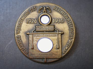 Preview: Abzeichen - 10 jährige Wiederkehr des Reichsparteitages Weimar 1936