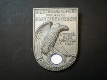 Abzeichen - Wiedersehensfeier der alten Parteigenossen Hattingen Ruhr 1935