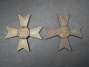 Preview: 2x KVK - Kriegsverdienstkreuz 2. Klasse ohne Schwerter - Beschädigt