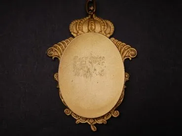 Anhänger / Medaillon - Bekröntes Bildnis von König Friedrich II. von Preußen und Initialen für Fridericus Rex