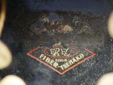 Seltener Polizei Tschako für verstärken Polizeischutz (VPS) - Erel Berlin Fiber-Tschako