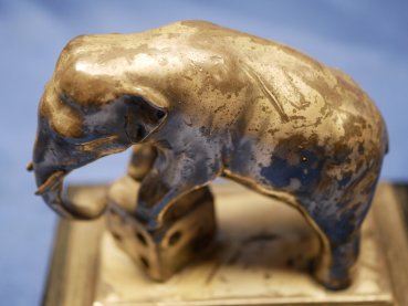 Preview: Advertising figure Wellner Silver - Elephant standing on cube