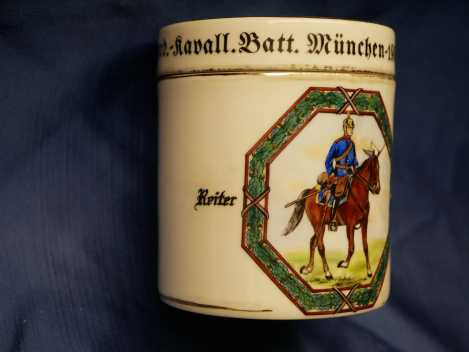 Preview: Porcelain ceiling box, Guard Cavalry Battery, Munich 1907-10