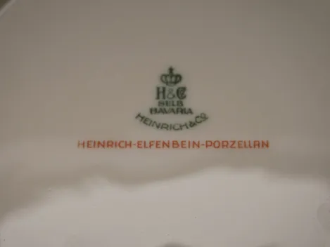 Teller "Deutsche Zeppelin Reederei" von Heinrich-Elfenbein-Porzellan