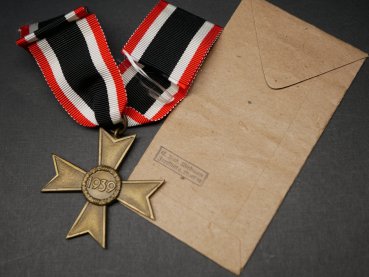Preview: KVK Kriegsverdienstkreuz 2. Klasse ohne Schwerter mit Hersteller 19 + Tüte E. Ferdinand Wiedmann, Frankfurt a. Main