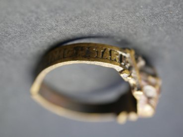 Preview: Originaler Totenkopfring Husarenring im Fundzustand / Hortfund / Rohling