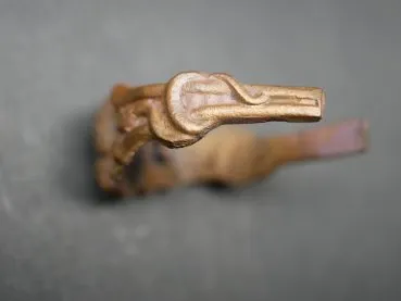 Original skull ring hussar ring in found condition / hoard find / blank
