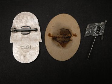 Preview: Lot von 3 WHW Abzeichen Hamburg