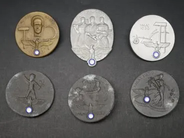 Lot of 6 WHW Badges - Labor Day 1934 - 1939