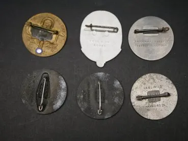 Lot of 6 WHW Badges - Labor Day 1934 - 1939