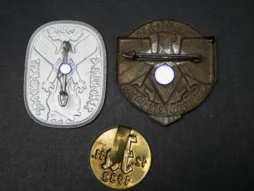 3 Badges - German Youth Festival 1935 + 1936 + Ja 1933