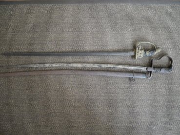 Preussischer IOD Infanterie Offiziersdegen + Einheitssäbel - unberührter Dachbodenfund