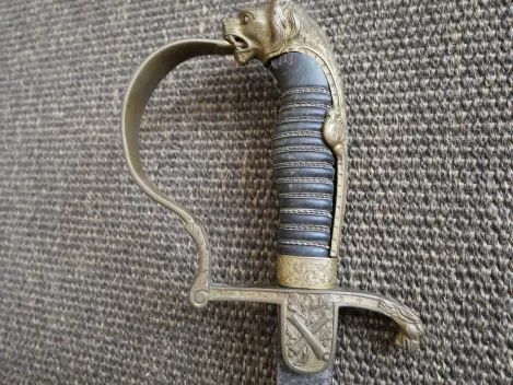 Artillery saber - manufacturer Clemen & Jung Solingen - untouched attic find