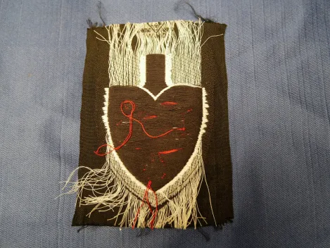 Reichsarbeitsdienst RAD Ärmelabzeichen Ärmelspaten 356 / 6  Neusiedl am See Österreich - ungetragenes BeVo Stück