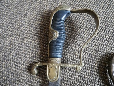 Two WWII sabers - officer's saber + enlisted man's saber as spare parts or for hobbyists