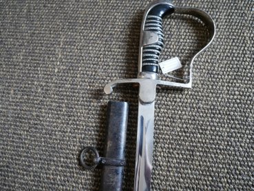 Two WWII sabers - officer's saber + enlisted man's saber as spare parts or for hobbyists
