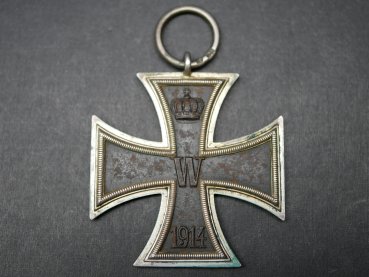 EK2 Eisernes Kreuz 2. Klasse 1914 - CD 800 gestempelt - Carl Dillenius mit Silberstempel