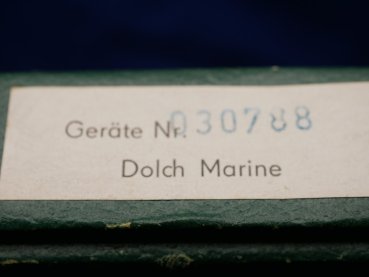 East German National People's Army (NVA) officer's dagger with hanger of the People's Navy in matching numbered box