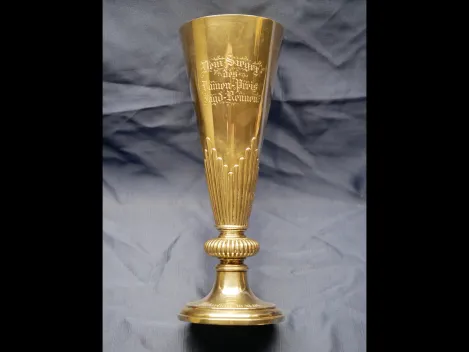 Silver Cup of the Field Artillery Shooting School in Jüterbog "To the winner of the Ladies' Prize Pursuit Race" Jüterbog, 10.XI.04.