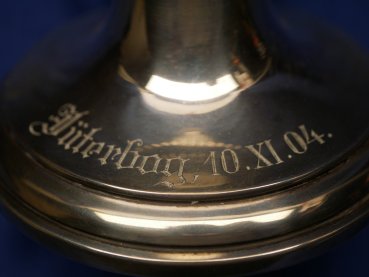 Silver Cup of the Field Artillery Shooting School in Jüterbog "To the winner of the Ladies' Prize Pursuit Race" Jüterbog, 10.XI.04.