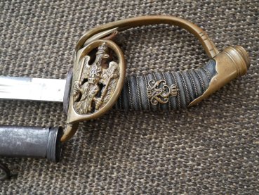Preview: Prussian IOD Infantry Officer's Sword with Folding Hinge - Manufacturer Clement & Jung Solingen