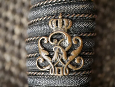 Preußen IOD Infanterie Offiziersdegen mit Klappschanier - Hersteller Clement & Jung Solingen