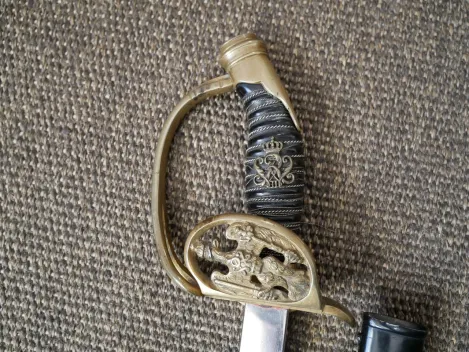 Preußen IOD Infanterie Offiziersdegen mit Klappschanier - Hersteller Clement & Jung Solingen