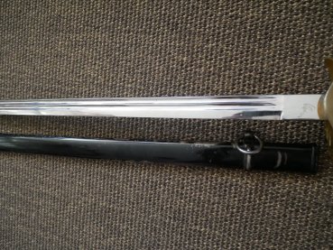 Preußen IOD Infanterie Offiziersdegen mit Klappschanier - Hersteller Clement & Jung Solingen