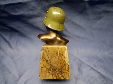Soldier's bust on marble base with plaque "Prize shooting 14th/IR Potsdam 1935"