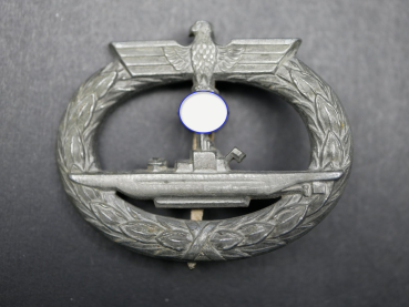 U-Boot-Kriegsabzeichen 1939 ohne Hersteller, Feinzink, leicht getragen