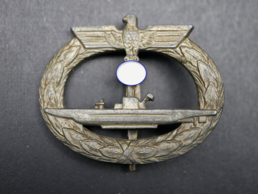 U-Boot-Kriegsabzeichen 1939 ohne Hersteller, Feinzink, leicht getragen