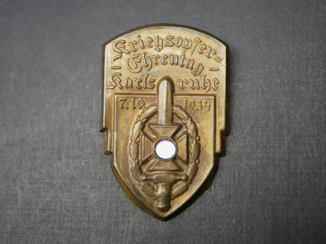 Abzeichen - Kriegsopfer-Ehrentag Karlsruhe 1934