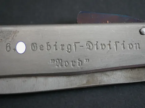 Sammleranfertigung - Messer 6. SS Gebirgs-Division "Nord" - MEhT - DRGM Klaas Solingen