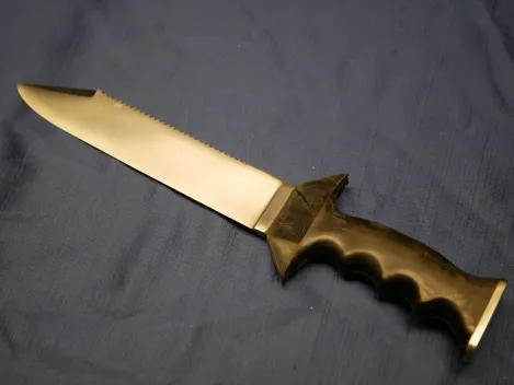 Kampfmesser Tauchermesser Typ See 82/2 DDR, NVA, Fallschirmjäger, Kampfschwimmer Volksmarine, Aufklärer/DE IX MfS