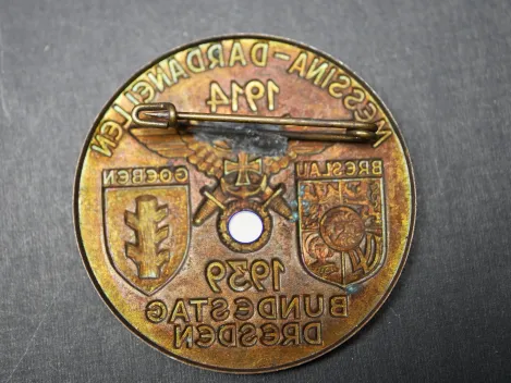 Abzeichen - Messina Dardanellen Bundestag Dresden 1914 1939