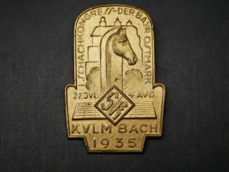 Badge - 1st Chess Congress of the Bavarian Ostmark Kulmbach 1935
