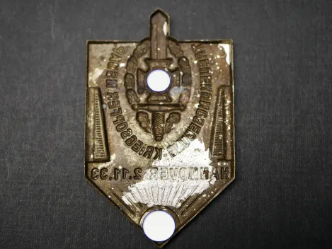 Abzeichen - Treuekundgebung-Kriegsopfer NSDAP Hannover 1933, ohne Nadel