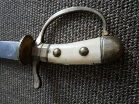 Hunting Dagger with Decorated Blade, circa 1800–1820